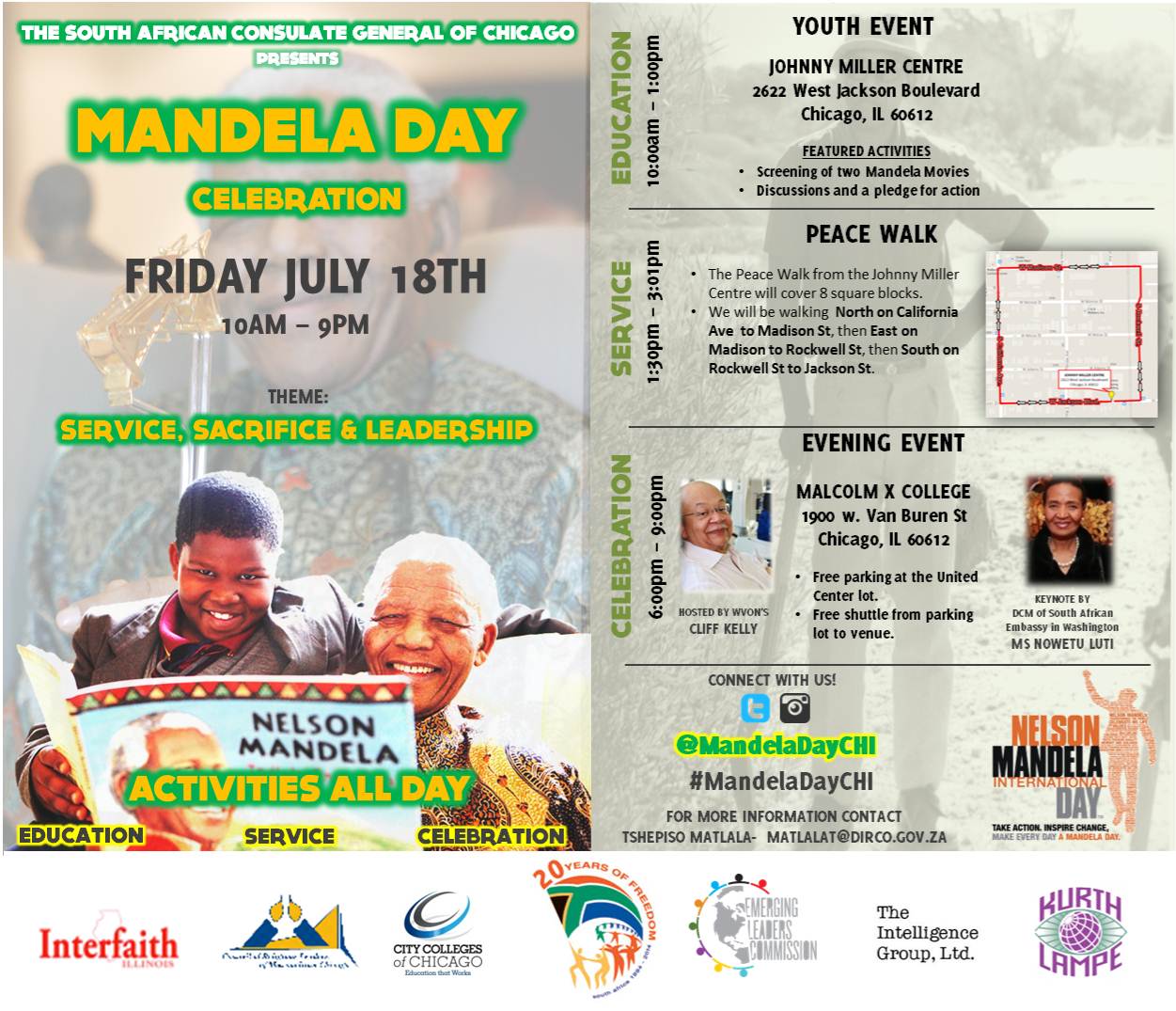 Mandela Day Celebration event flyer